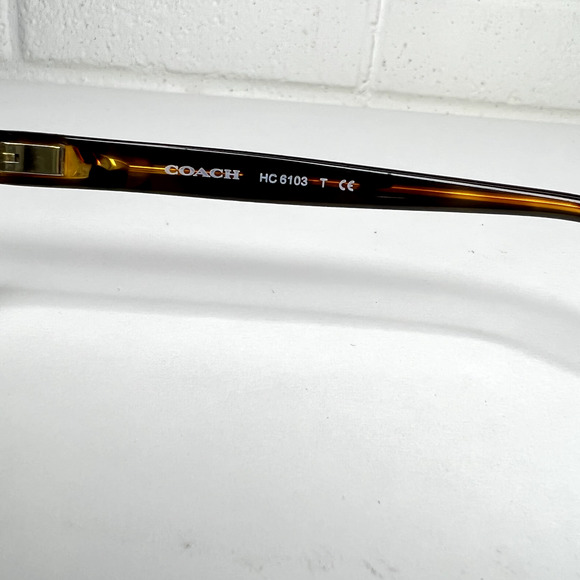 COACH HC6103 5444 Aubgn Navy Tortoise Red Varsity Stripe Eyeglasses 54-16 H715 - Picture 7 of 8